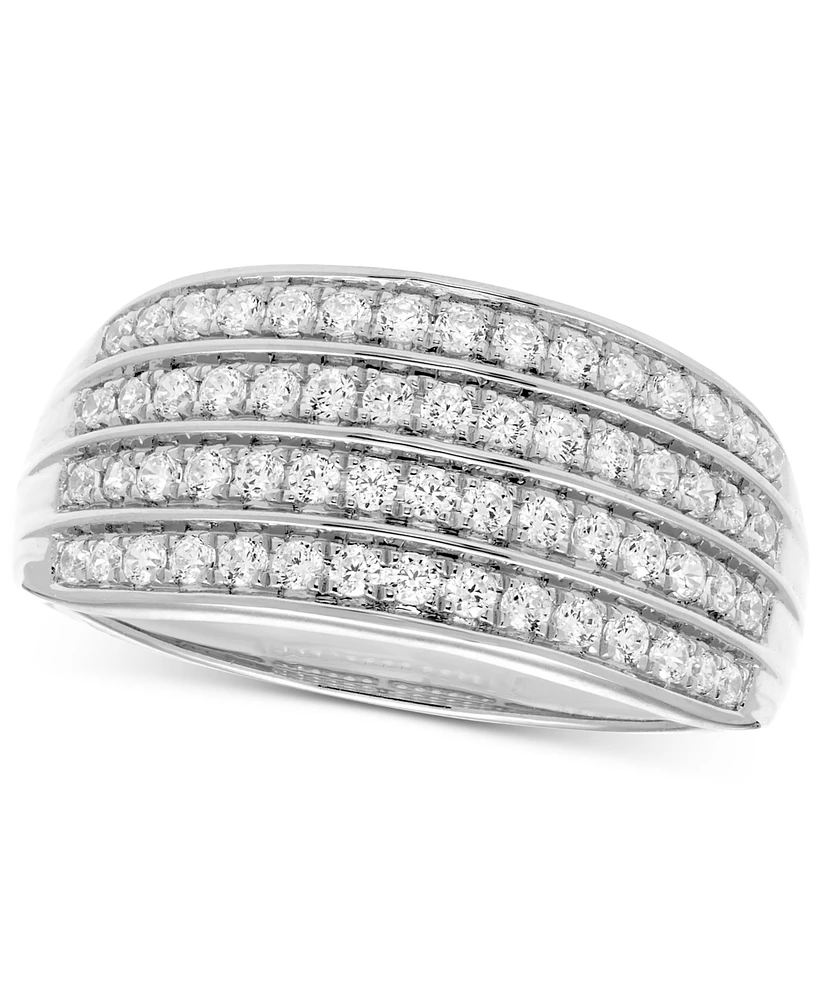 Diamond Multi-Row Ring (1/2 ct. t.w.) 10k White or Yellow Gold
