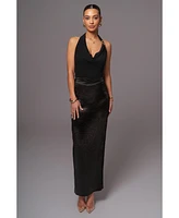 Jluxlabel Women's Nora Satin Maxi Skirt