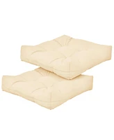 21 Inch x 21 Inch Patio Chair Seat Cushion Pads for Indoor and Outdoor