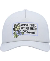 Rvca Women's Gray Wish You Were Here Foam Trucker Snapback Hat