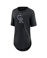 Nike Women's Black Colorado Rockies Mascot Outline Weekend Tri-Blend T-Shirt