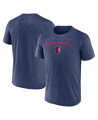 Fanatics Men's Heather Navy St. Louis City Sc Drop Kick T-Shirt