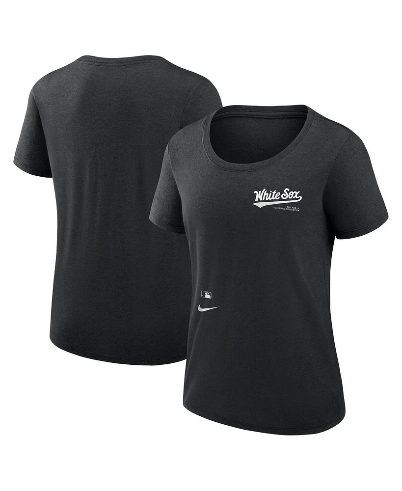 Nike Women's Black Chicago White Sox Authentic Collection Performance Scoop Neck T-Shirt