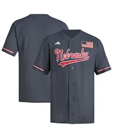 Adidas Men's Gray Nebraska Huskers Replica Baseball Jersey