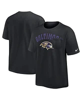 Nike Men's Black Baltimore Ravens Rewind Heavy Max 90 Pocket T-Shirt