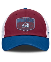 Fanatics Men's Burgundy Colorado Avalanche Fundamental One-Time Trucker Adjustable Hat