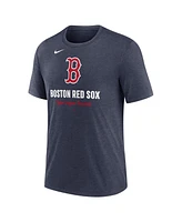 Nike Men's Heather Navy Boston Red Sox Logo Tri-Blend T-Shirt