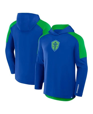 Fanatics Men's Royal Seattle Sounders Fc Red Card Transitional Pullover Hoodie