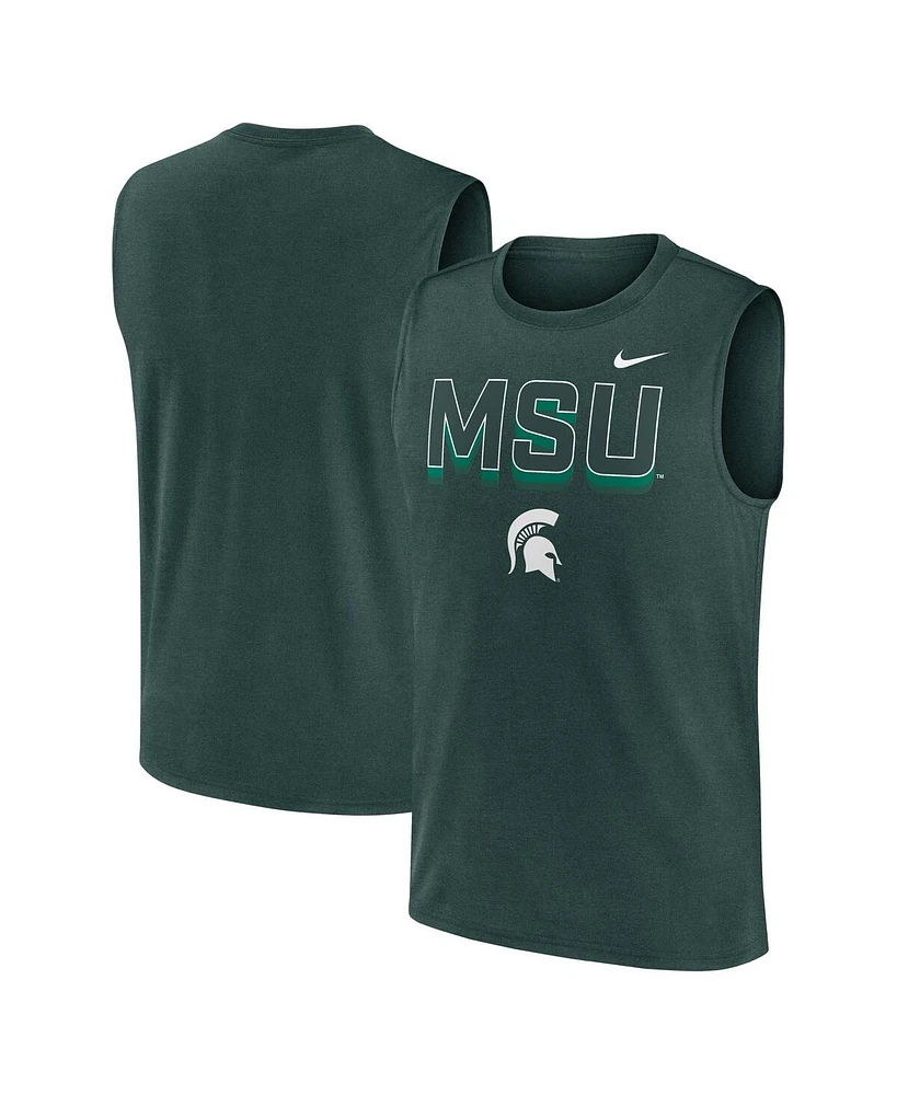 Nike Men's Green Michigan State Spartans Primetime Tricode Legend Performance Tank Top