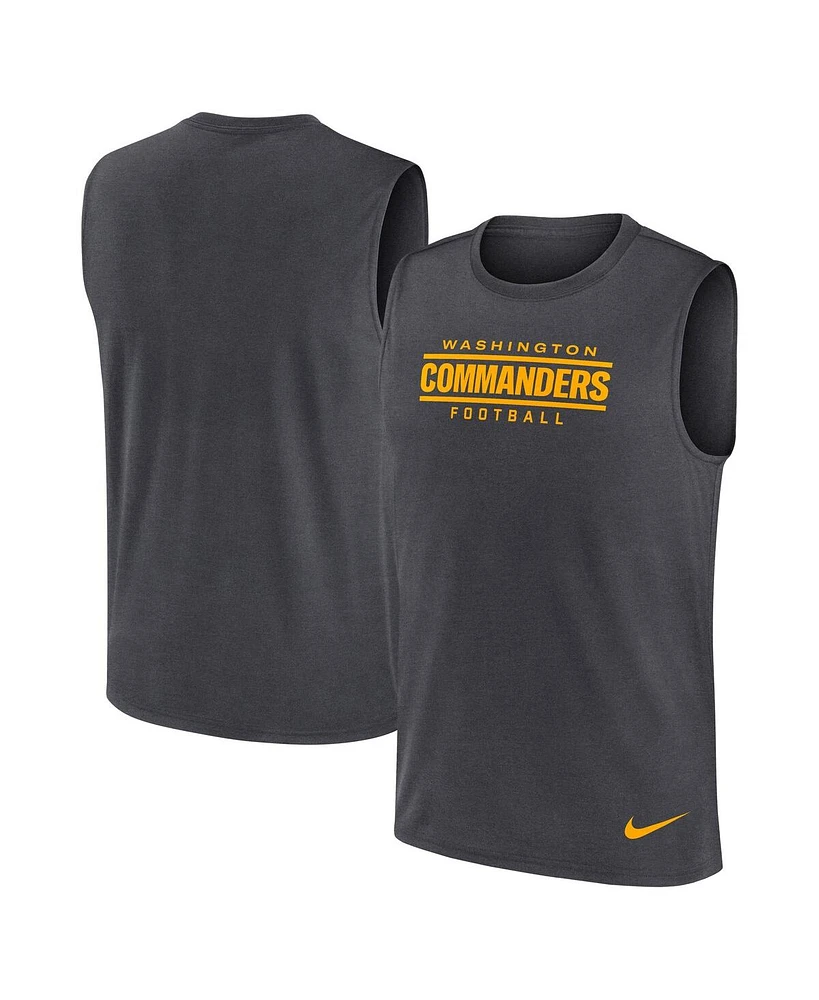 Nike Men's Charcoal Washington Commanders Primetime Legend Performance Muscle Tank Top
