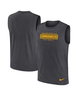 Nike Men's Charcoal Washington Commanders Primetime Legend Performance Muscle Tank Top