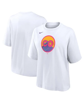 Nike Women's White Colorado Rockies 2025 City Connect Logo Boxy T-Shirt