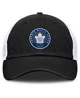 Fanatics Men's Black/Gray Toronto Maple Leaf's Averie Trucker Adjustable Hat