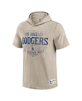 Fanatics Men's Tan Los Angeles Dodgers Hooded T-Shirt