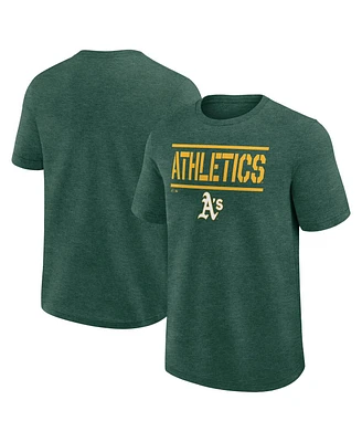 Fanatics Men's Heather Green Athletics Top Notch T-Shirt