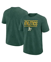 Fanatics Men's Heather Green Athletics Top Notch T-Shirt