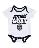 Outerstuff Newborn 3-Pack Navy/Heather Gray San Diego Fc Loyal Buddies Bodysuit Set