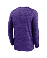Nike Men's Purple Lsu Tigers 2025 Sideline Velocity Performance Long Sleeve T-Shirt