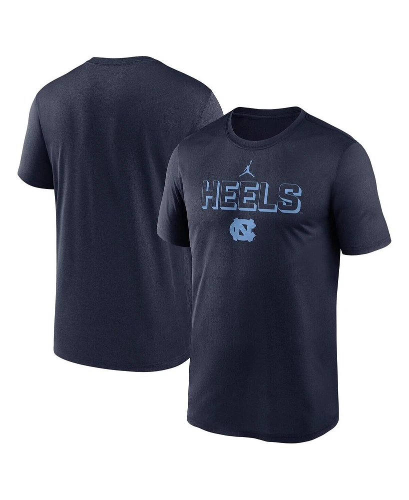 Jordan Men's Navy North Carolina Tar Heels 2025 Sideline Legend Performance T-Shirt