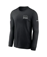 Nike Men's Black Atlanta Falcons Sideline Performance Long Sleeve T-Shirt