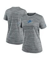 Nike Women's Heather Gray Detroit Lions Offensive Line Velocity Performance T-Shirt
