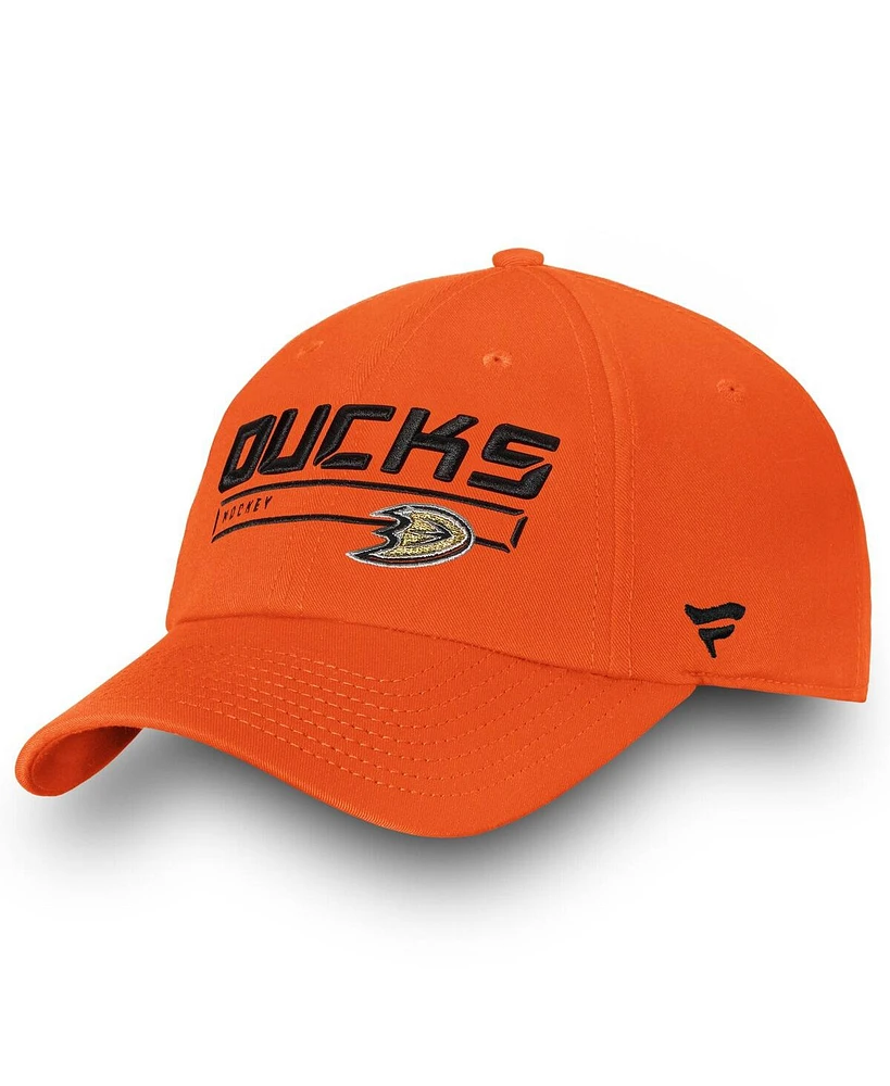 Fanatics Men's Orange Anaheim Ducks Authentic Pro Rinkside Fundamental Adjustable Hat