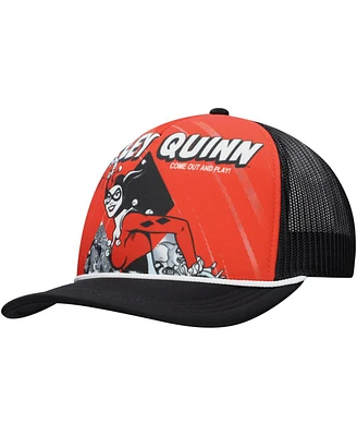Lids Men's and Women's Red/Black Harley Quinn Graphic Foam Trucker Adjustable Hat