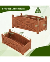 Wooden Raised Garden Bed Drainage Holes for Patio Garden
