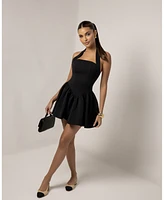 Heiress Beverly Hills Women's Halter Contour A-Line Mini Dress