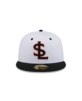 New Era Men's White Salt Lake Bees Theme Nights 59FIFTY Fitted Hat