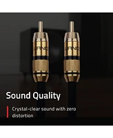 Fluance Premium Grade Subwoofer Cable with Gold-Plated Rca Connectors, High-performance Ofc cable with durable rubber insulator for Subwoofer, Home Th