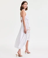 I.n.c. International Concepts Women's Palm Eyelet Halter Dress, Exclusively at Macy's
