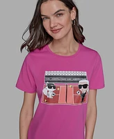 Karl Lagerfeld Paris Petite & Choupette Graphic Tee