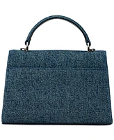 Lauren Ralph Lauren Washed Denim Small Farrah Satchel