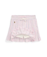 Polo Ralph Lauren Toddler and Little Girls Striped Pleated Oxford Mesh Skort