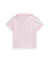 Polo Ralph Lauren Toddler and Little Girls Striped Oxford Mesh Boxy Shirt
