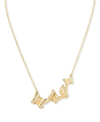 Patricia Nash Gold-Tone Multi-Butterfly Statement Necklace, 18" + 3" extender