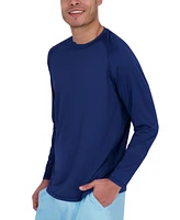 Spyder Men's Long Sleeve Waffle-Knit Crewneck Swim Shirt