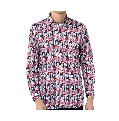 Luchiano Visconti Men's Multicolor Swirl shirt