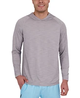 Spyder Men's Long Sleeve Shadow Stripe Rashguard Swim Hoodie