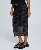 Kenneth Cole Women's Side-Ruched Pull-On Midi Skirt