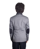 Elie Balleh Boys Grey Slim Fit Knit Jersey Blazer