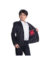 Elie Balleh Toddler Black Slim Fit Gingham Blazer