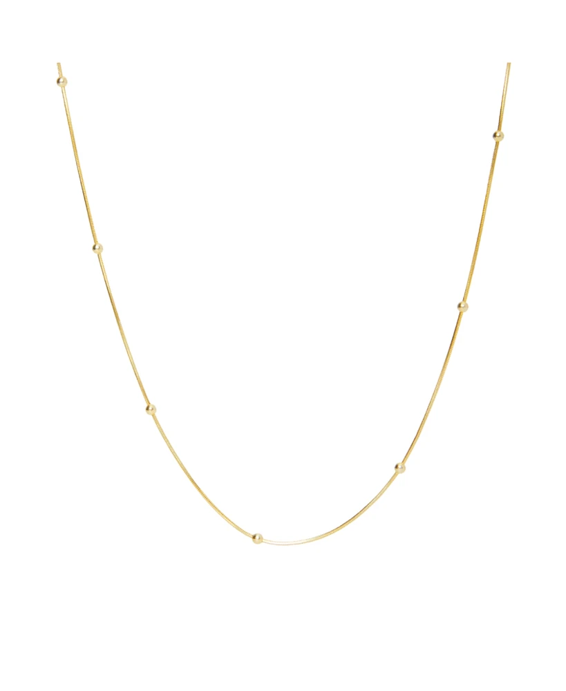 Spero London Italian Bead Chain Sterling Silver Satellite Necklace