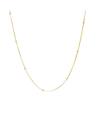 Spero London Italian Bead Chain Sterling Silver Satellite Necklace