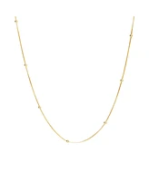Spero London Italian Bead Chain Sterling Silver Satellite Necklace