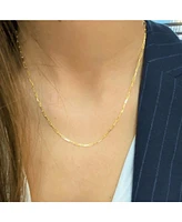Spero London Rectangular Link Chain Sterling Silver Necklace