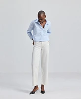 Reistor Women's Crop it like s Hot Shirt Stripes