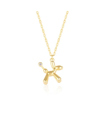 Spero London Balloon Dog Poodle Necklace Sterling Silver