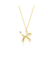 Spero London Balloon Dog Poodle Necklace Sterling Silver